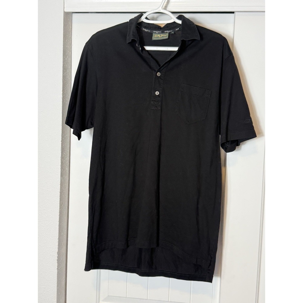 BOBBY JONES Golf Shirt Mens Sz L 100% Cotton Black Italy